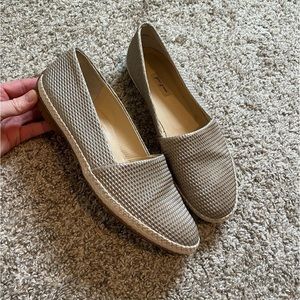 Paul Green Layla tan beige leather espadrille loafer size 9.5